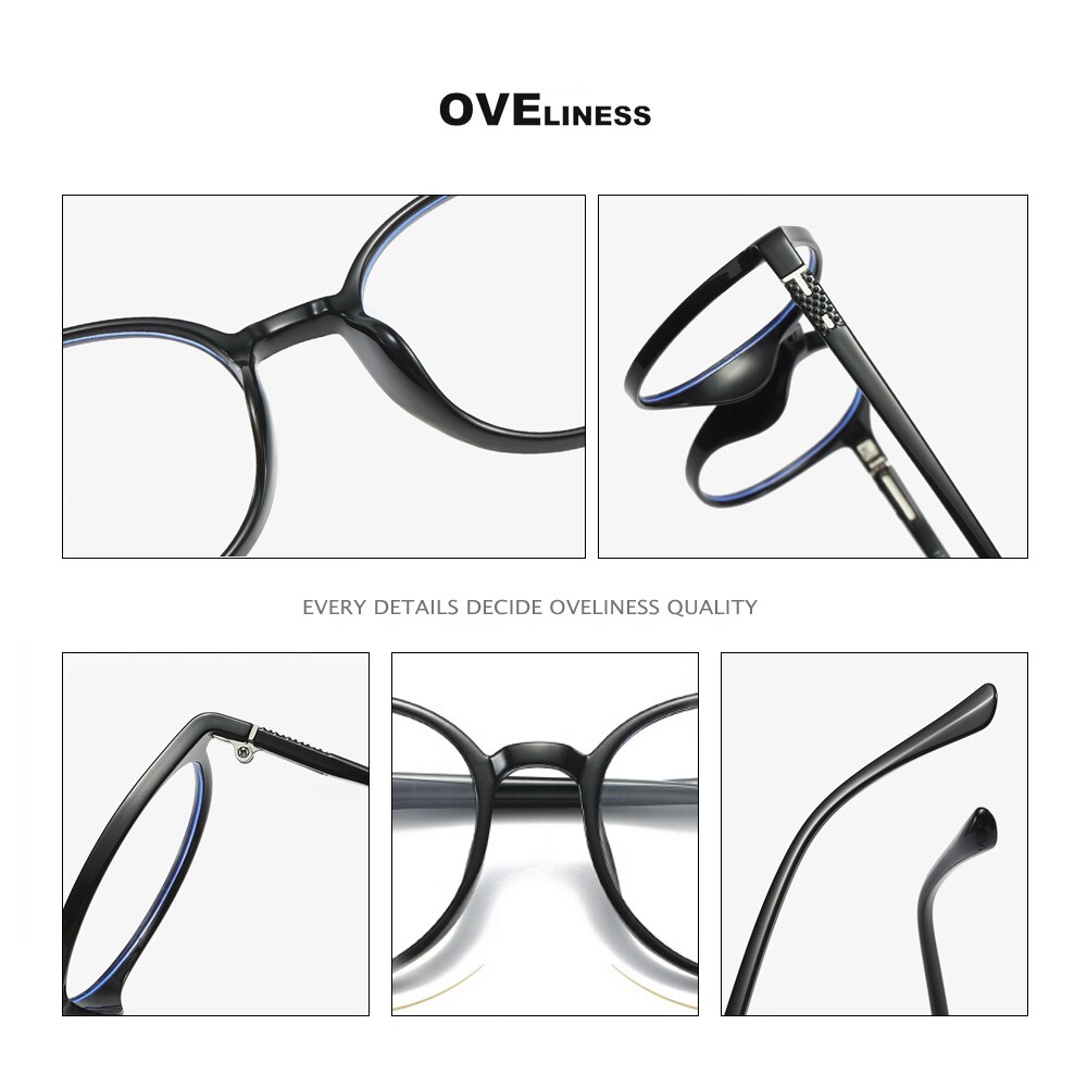 Round anti blue light glasses man women transparent gaming computer eyeglasses frame bluelight blocking glasses Eyewear