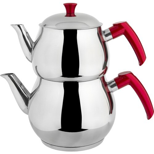 Ecodem mini bule de aço, bule para chá demle, chá turco, árabe, dubai, britânico, anatolian, delícia, sabor tradicional de turquia