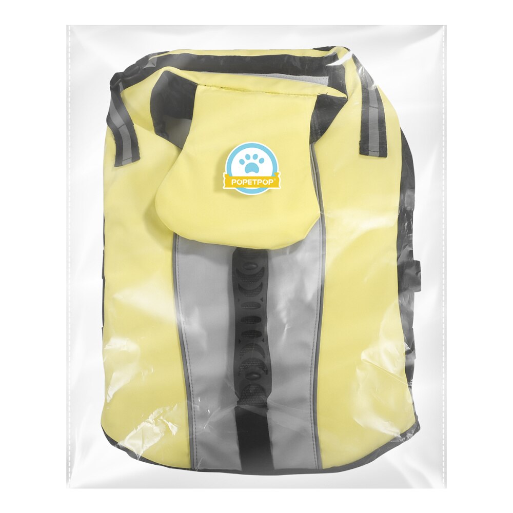 Popetpop reddingsvest voor huisdieren, waterdicht reddingsvest voor puppy's, maat s (geel)