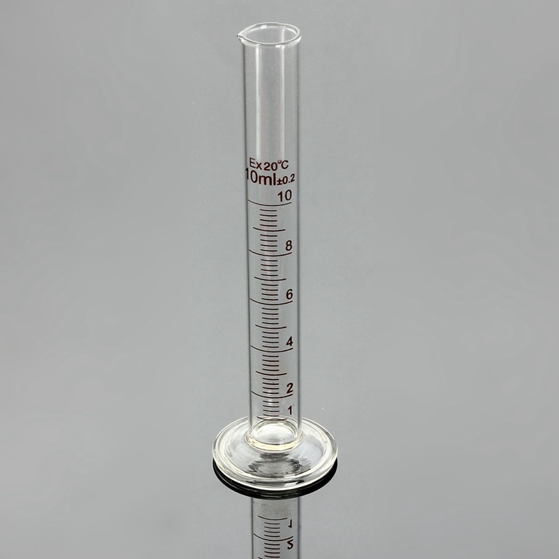 10 Ml Beroep Afgestudeerd Laboratorium Glas Cilinder Meten Cilinder Chemie Lab Uitloop Meten