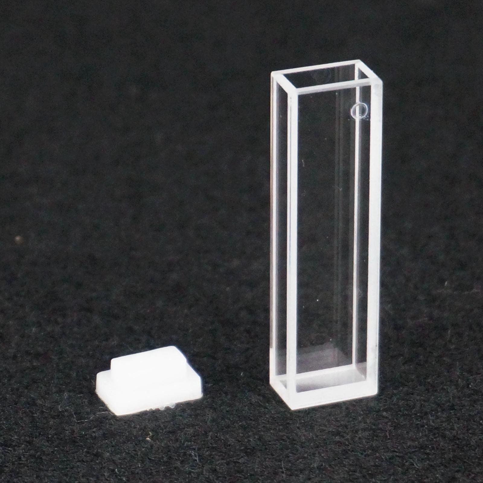 5mm x 10mm Path Length JGS1 Quartz Cuvette Cell With PTFE Lid For Fluorescence Spectrometer