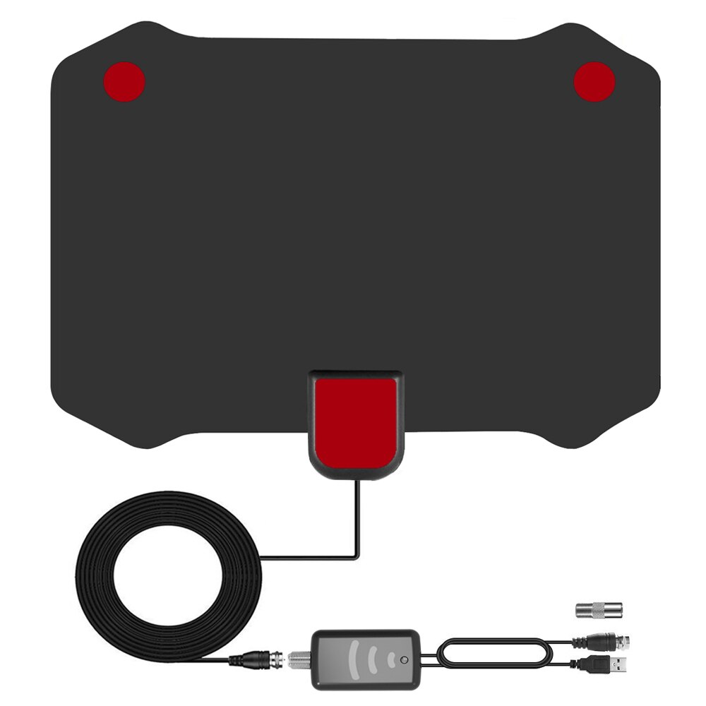 Indoor Digital TV Aerial 25dB Digital HDTV Antenna 120 Miles with Signal Amplifier Booster TV Radius Antenna VHF UHF Antenna