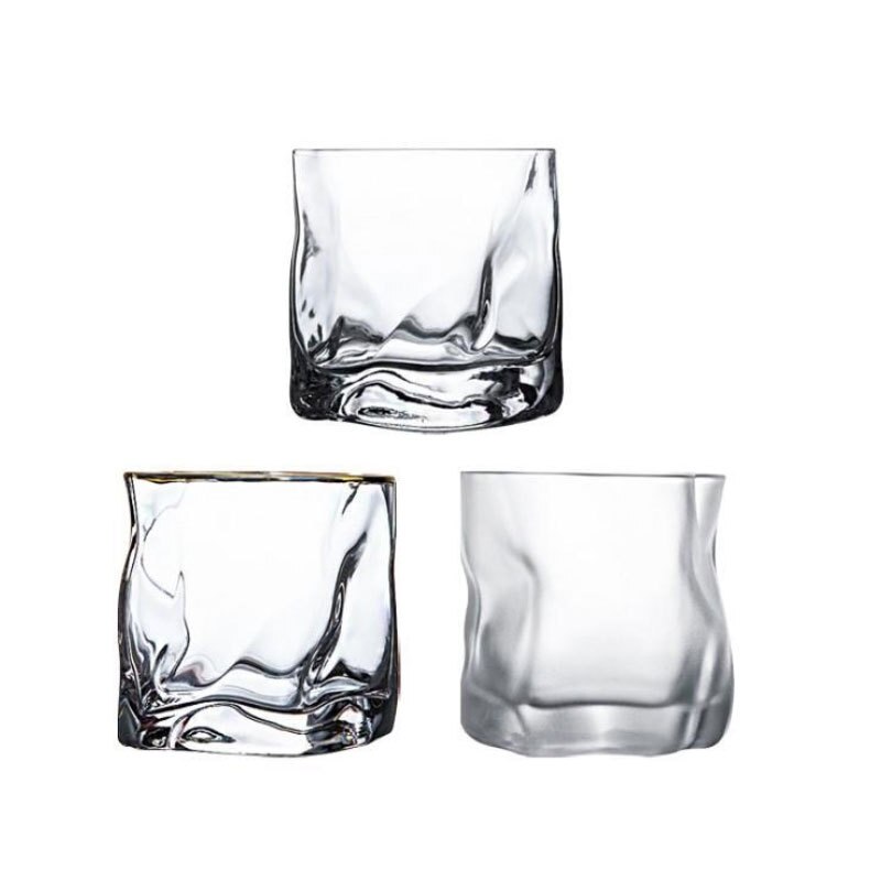 Japanese Edo Crumple Paper Irregular Shape Crystal Faceted Der Whiskybecher Whiskey Whisky Rock Glass Artwork Wine Cup