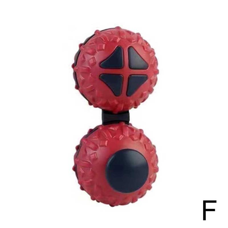 Dekompression Massage Ball mit ASMR Klang 2 in 1 Verbunden Fingerspitze Kreisel Massage Ball Hand Spinner Zappeln Multi-funktion spielzeug: dunkel rot