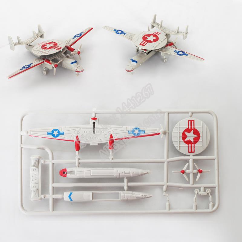 8 unids/set 4D avión para montar rompecabezas de plástico juguetes de combate militares para niños