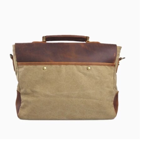Unisex Man Zak Mannen Canvas Lederen Aktetas Tas Zakelijke Handtas Mannen Messenger Laptop Schoudertas Aktetas