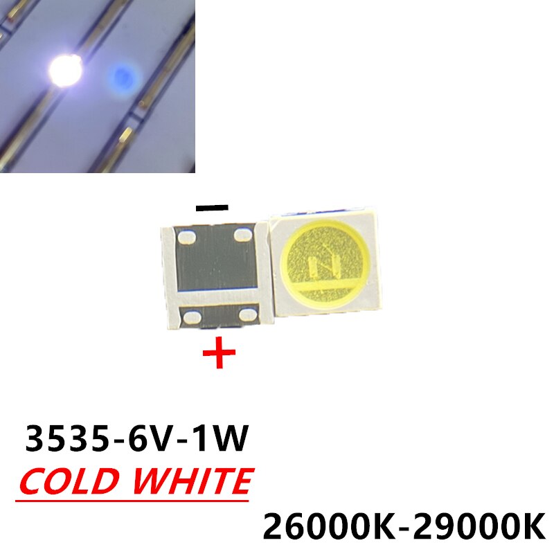50-100 Stuks Voor Lg Led Tv Backlight 2835 3030 3535 3V 6V 1W 3W kit Electronique Led Voor Lcd Tv Reparatie Cool Koud Wit: 3535 6V / 50PCS