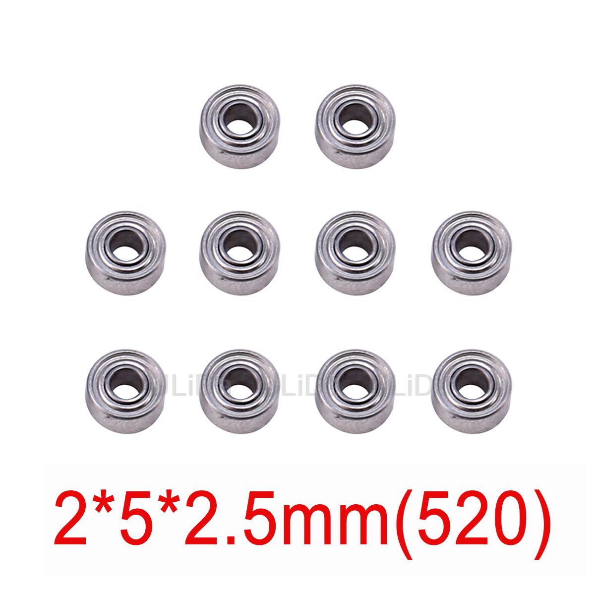 10 Uds 520 620 830 850 950 rodamiento 5mm/6mm rodamientos de rodillos guía para Tamiya Mini 4WD RC Car 2*6*2,5 2*5*2,5 3*8*3 5*8*2,5 5*9*3: Blanco