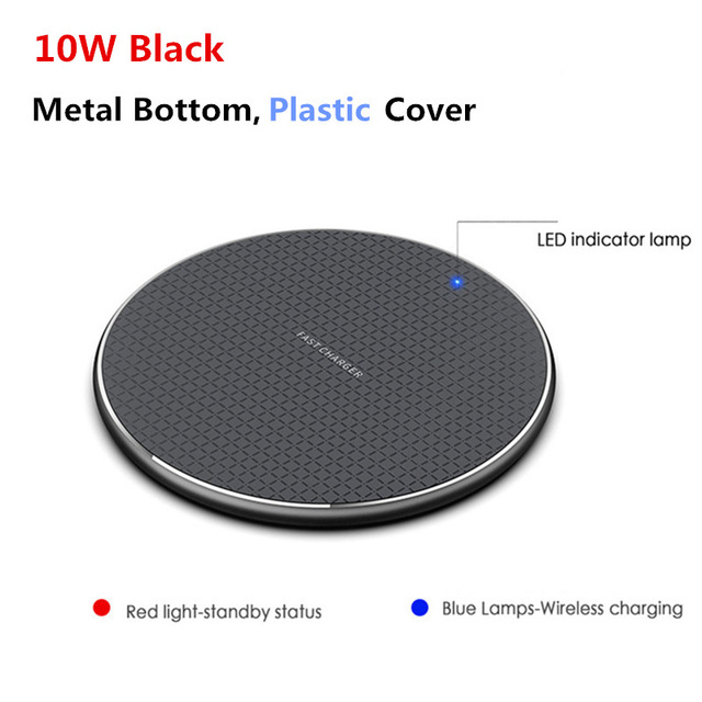 Qi Draadloze Oplader 10 W/7.5 W/5 W QC3.0 Snelle Telefoon Oplader Voor Iphone 11 X Xr xs Max Samsung S10 9 Xiaomi Draadloze Usb Lader Pad