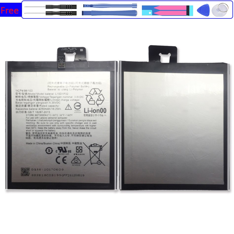 L15 d 1 p 32 ersatzakku für lenovo tab 3 8 plus 8 plus tb -8703f 8703n 8703x 8703 pb1-750n akkus bateria 4250 mah