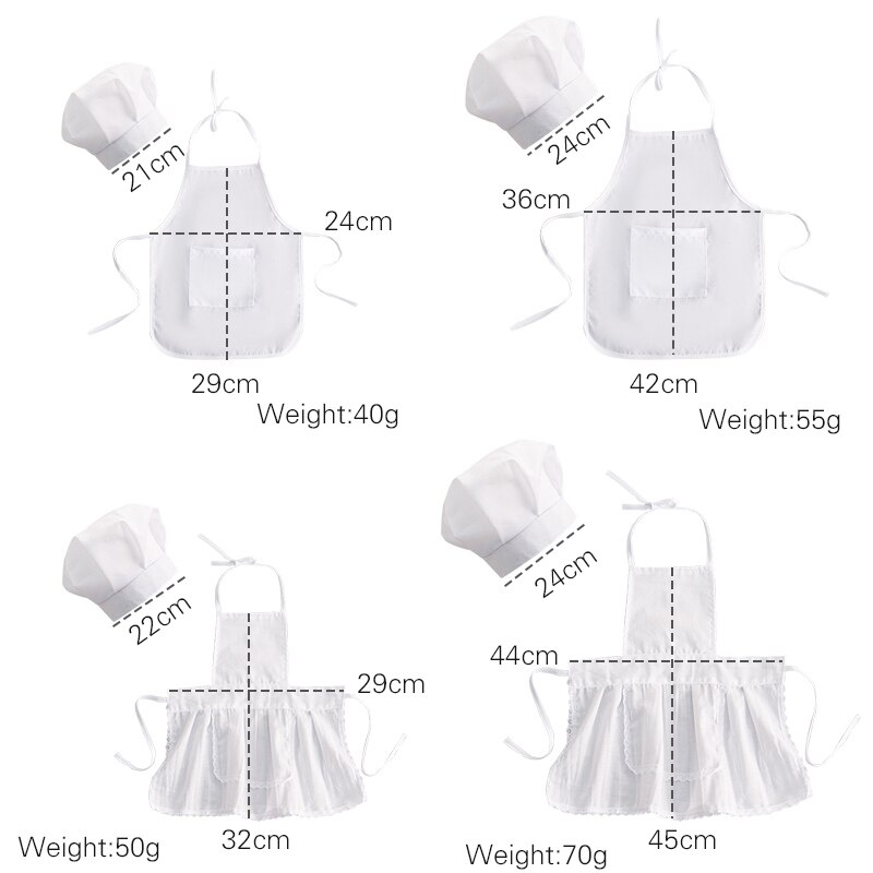 Baby Photography Chef hat Set White Little Chef Apron And Hat Baby White Chef Costume Photography Props Newborn Shooting Props