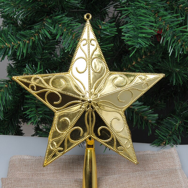 Kerst Levert Kerstboom Top Ster Gouden Kerst Ster Kerst Decoratie Ster Draad Vijf Ster Decoratie Accessoires