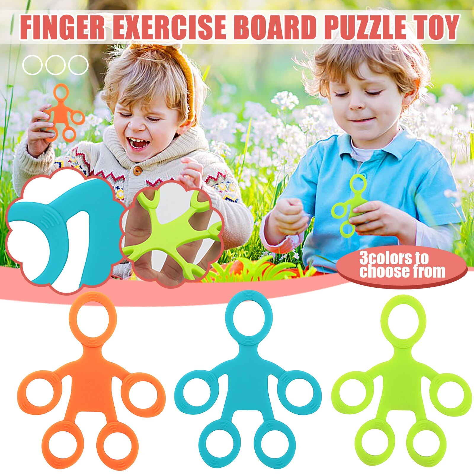 Tragbare Finger Hand Griff Silikon Festigkeit Trainer Ring Greifer Energie Bildung Spielzeug Geeignet Für betonen Linderung Und Anti-Fokus