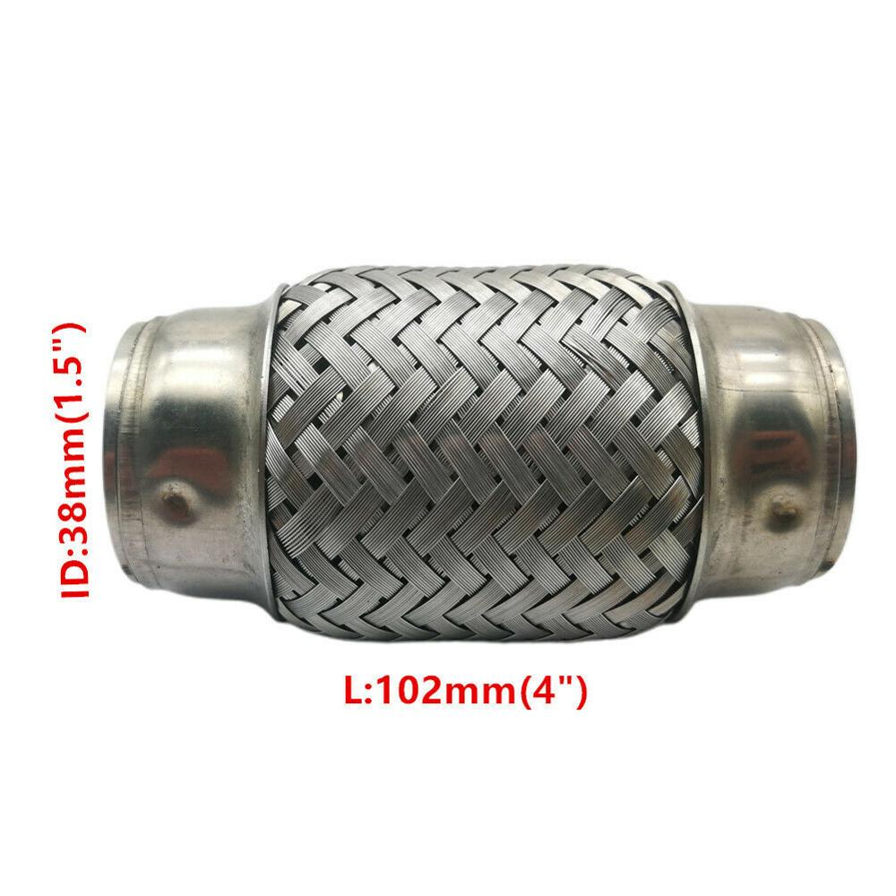 38 x 102mm 1.5 x 4in udstødningsrør fleksible rør flexi samling reparation rør udstødning samling rustfrit stål biltilbehør