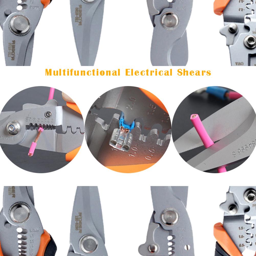 Multi-function Cable Cutter Electrical Clamp Tools Wire Stripper Crimping Pliers Forming Milling Accurate Aperture
