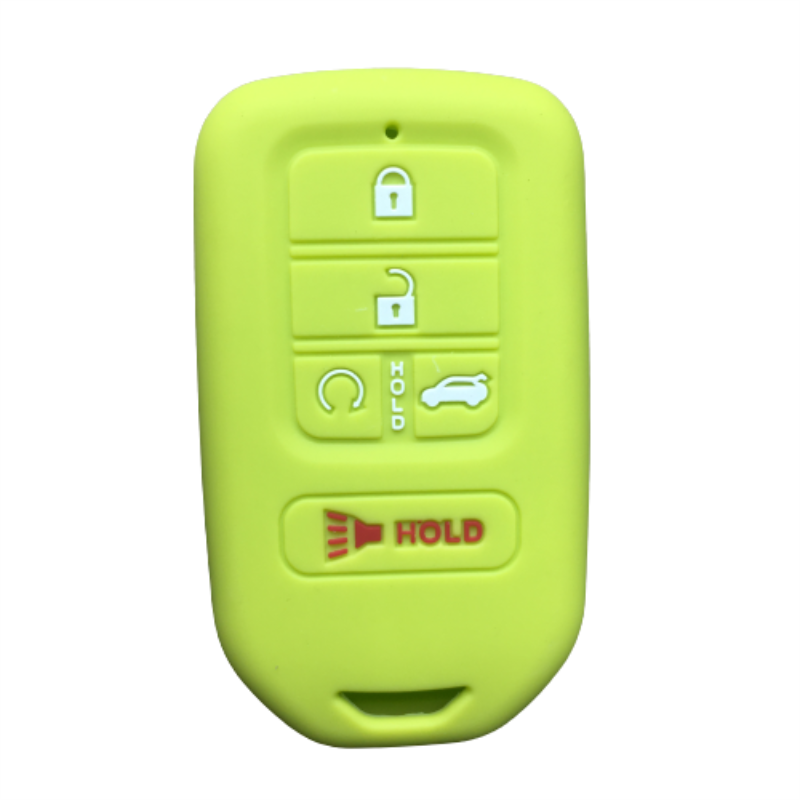 Housse de protection en Silicone pour clé, ensemble de capot pour Honda Pilot Accord Civic CRV, télécommande sans clé à 5 boutons: Apple green