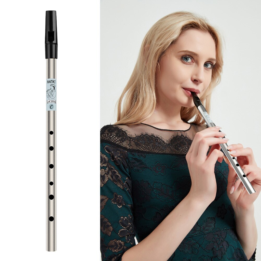 NAOMI 6 agujeros Tin Whistle tradicional irlandesa Penny Whistle Material DE LATÓN instrumento Musical para principiantes clave de C