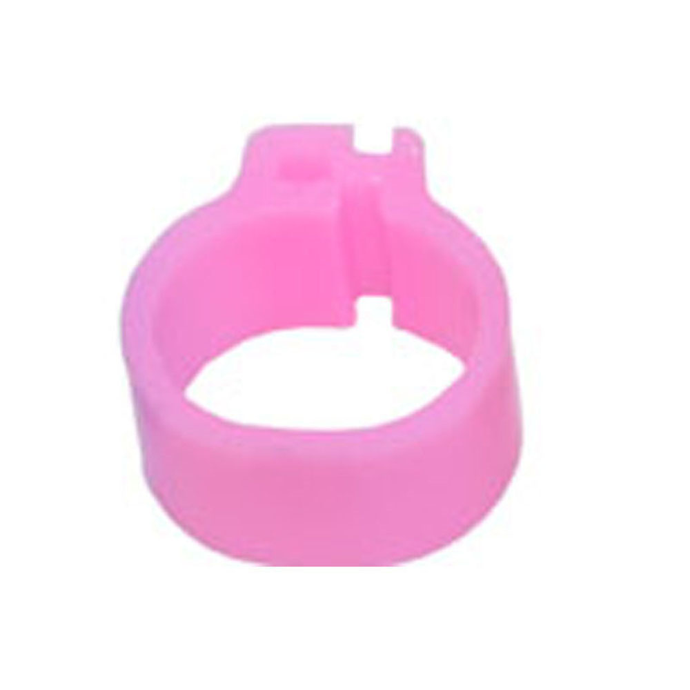 100 Stücke 10mm VöGel Taube Fußringe Kleine GeflüGel FußRing 10 Farben Kunststoff Taube Clip Wachtel Taube FußRing Haustier Vogel Liefert: Rosa