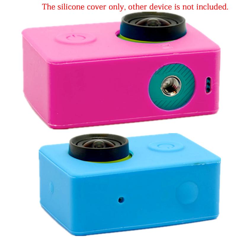 Gosear Silicone étui de protection couverture peau lentille capuchon couverture pour Xiomi Xiaomi YI Xiaoyi Action caméra accessoires caso capa