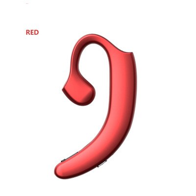 Draadloze Bluetooth 5.0 Oortelefoon Enkele Oor Ruisonderdrukking Headset Sport Running Oorhaak Oortelefoon Waterdichte Oortelefoon Voor Telefoon: Rood