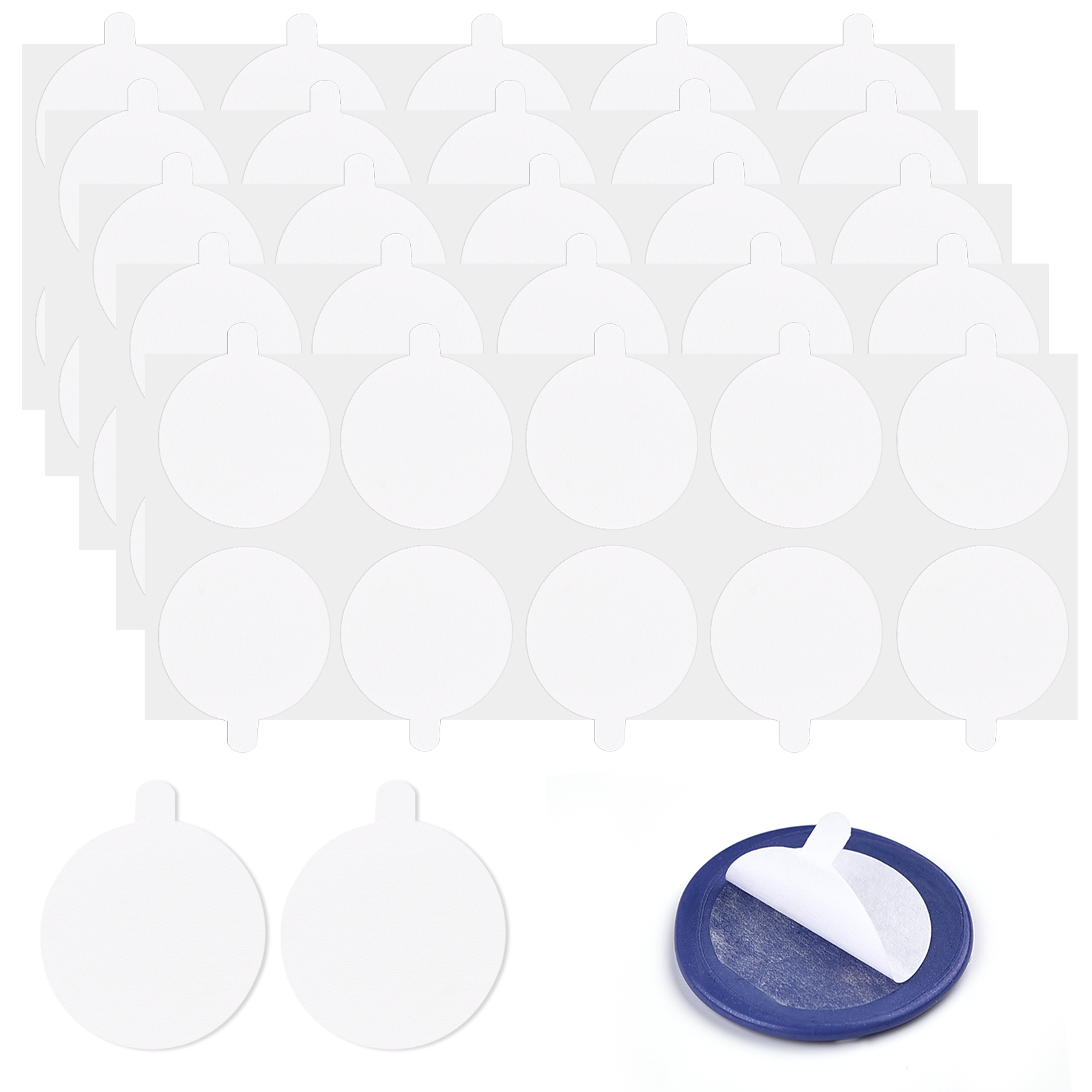 Tampon Adhésif Double Face, /05 Ronds, Ruban Adhésif, Bricolage, Cartes d'Enveloppe, Étiquette, Bancs d'Avertissement, 50 Pièces: WHITE