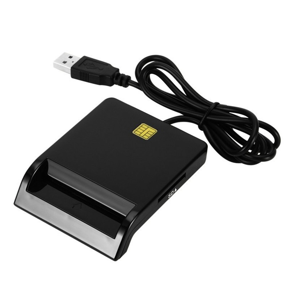 X02 Usb Sim Smart Kaartlezer Voor Bankkaart Ic/Id Emv Sd Tf Mmc Cardreaders USB-CCID Iso 7816 voor Windows 7 8 10 Linux Os: Default Title