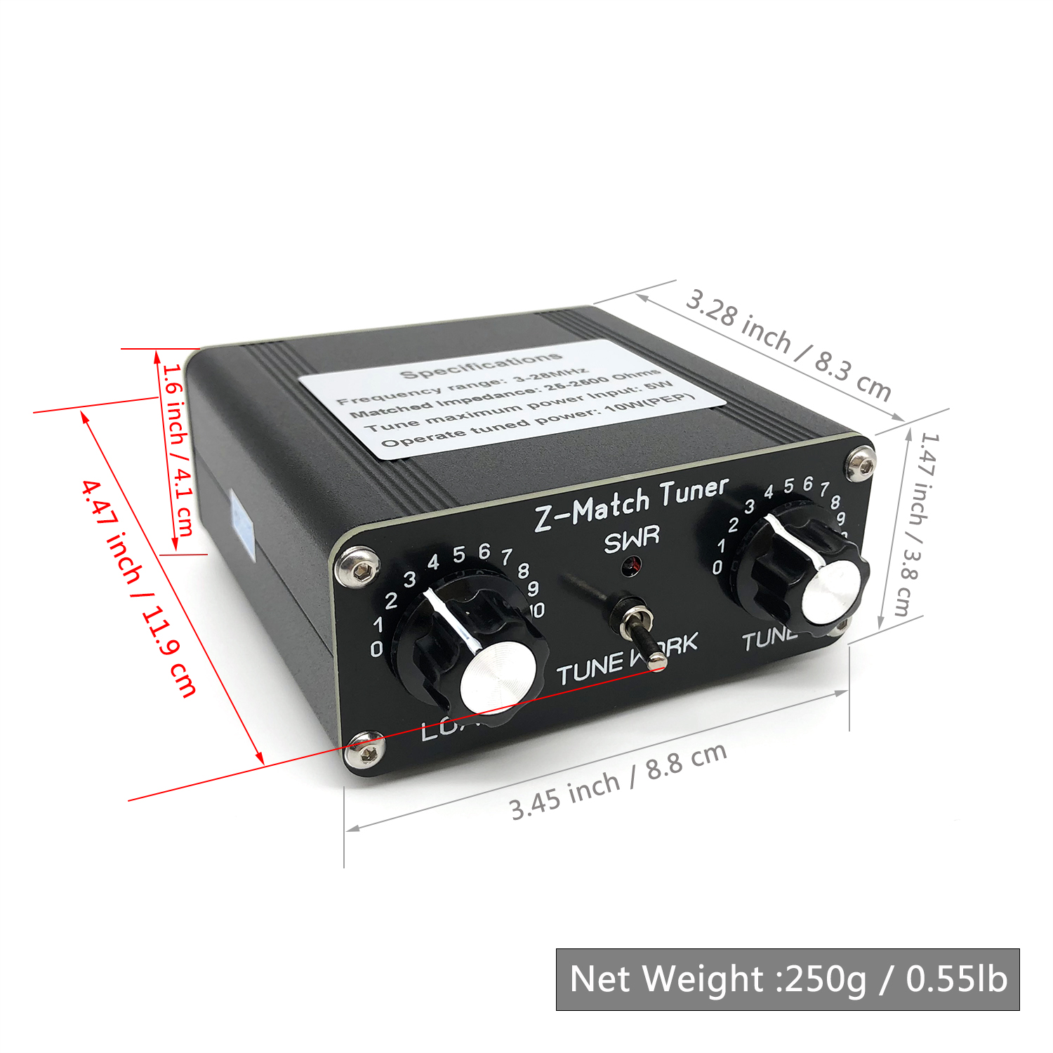 NEUER manueller QRP Z-Spiel-Antennentuner 3–28 MHz