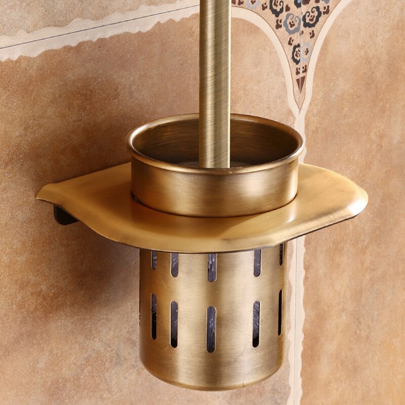 Antique Bathroom Hardware Suite Ancient Aluminum Bath towel rack Towel bar Toilet brush Tissue box Bathroom Accessories: Toilet brush 1