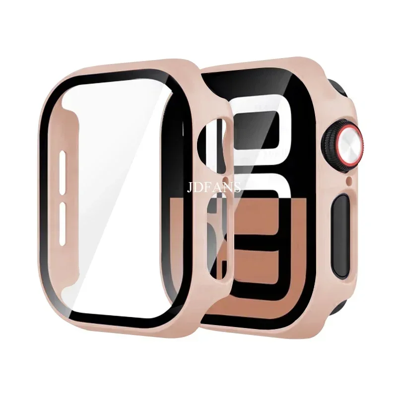 Glass+PC Case For Apple Watch S10 46MM 42MM Accessories HD Tempered Screen Protector Hard Bumper iWatch Series 10 Cover 42 46 mm: silver / 7 Inches & Above