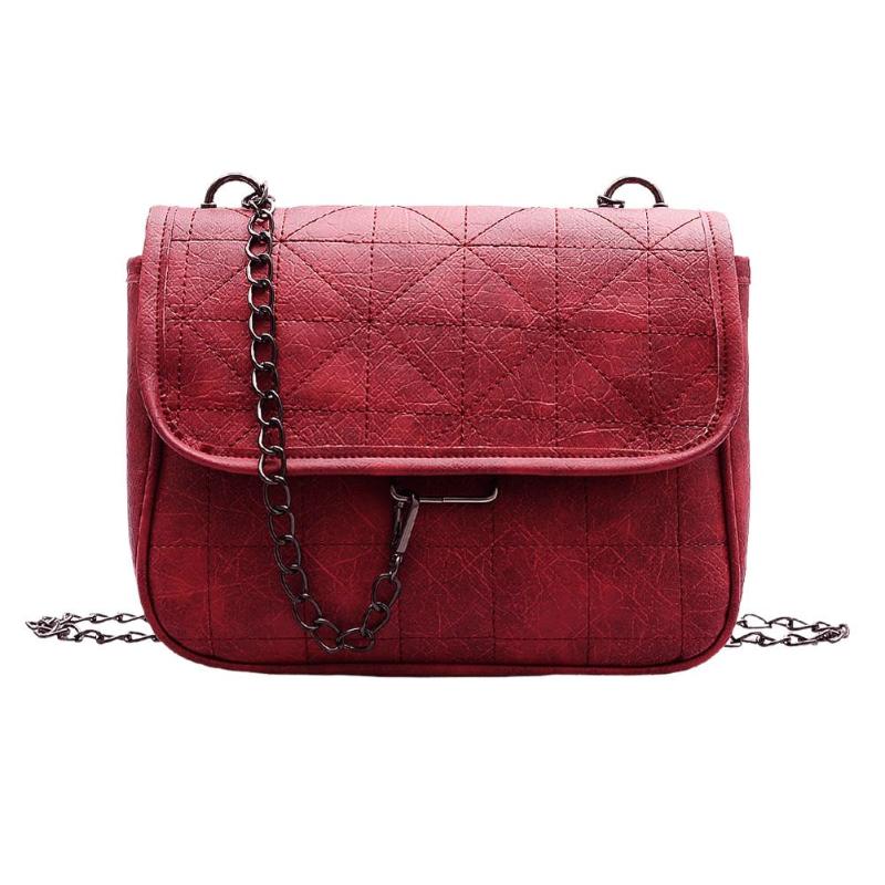 Zachte PU Lederen Crossbody Tassen Voor Vrouwen Ketting Schouder Tas Comfortabele Lady Kleine Handtassen Zwarte Zakken