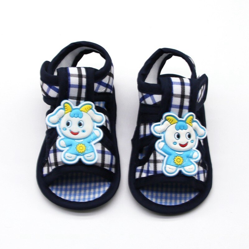 Baby Sandaal Zomer Pasgeboren Peuter Jongen Meisje Cartoon Dier Sandalen Zachte Zool Outdoor Schoenen: Black / 0-6 months