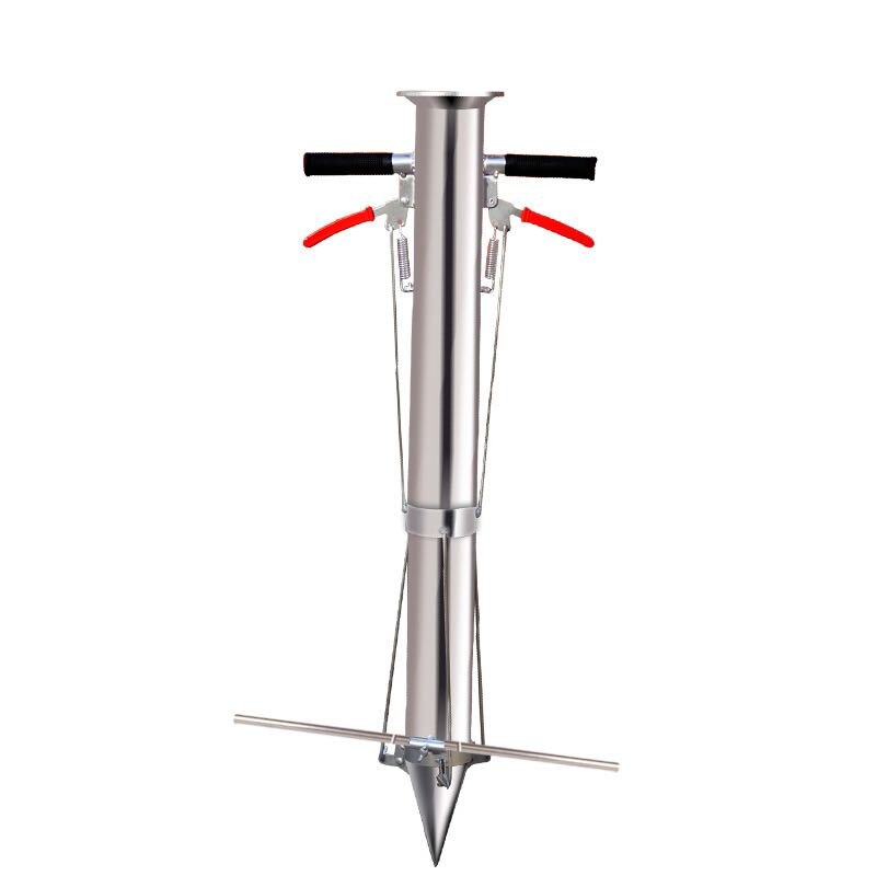 Rapid Seedling planter Atomatic Agricultural Transplanter device Fertilizing seeder for Vegetable Planting garden equipment: With Pedal and Ruler