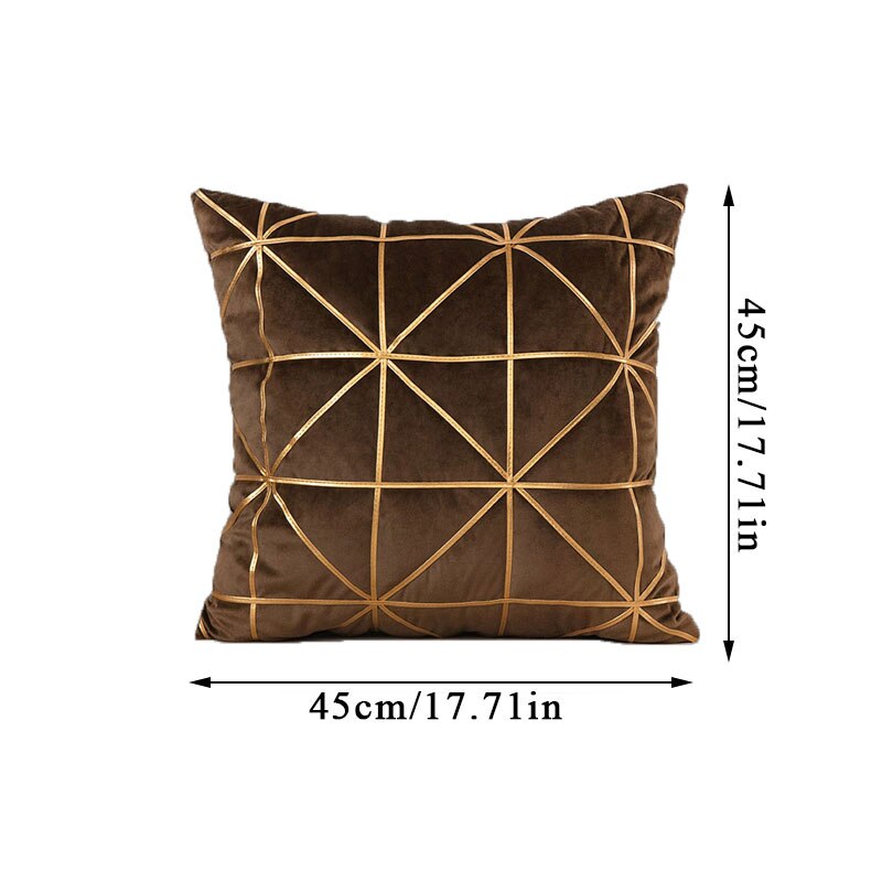 Housse de Coussin en velours 45x45cm Taie D'oreiller Classique Coussins Couvre Fournitures de Maison Taille Housse de Coussin Décontracté Taie D'oreiller