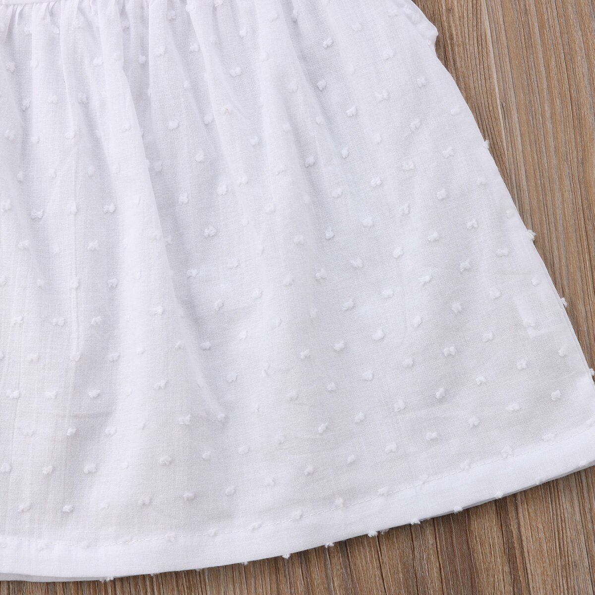 Nowe małe dziewczynki sukienka niemowlę dziewczynek mini letnie sukienki dzieci dziewczyna białe cętkowany Sundress sukienka ubrania