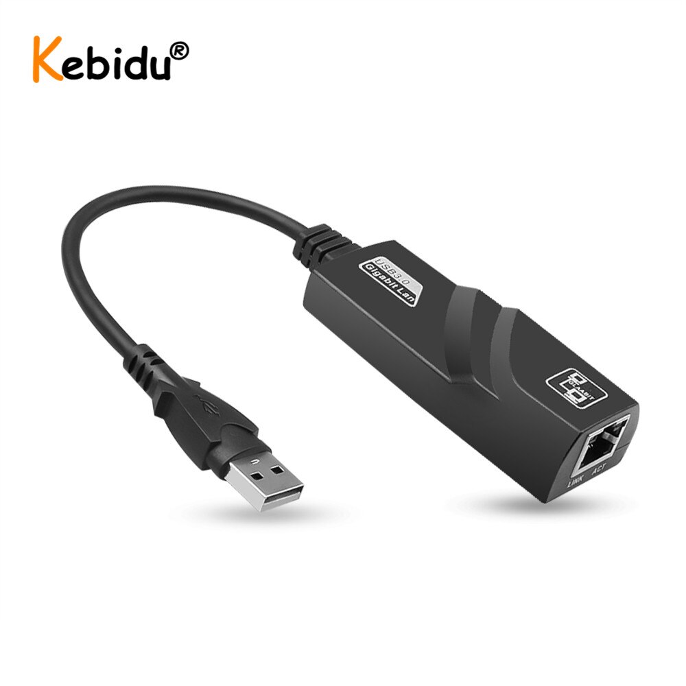 KEBIDU USB 3.0 To Gigabit Ethernet RJ45 Adapter USB 3.0 Ethernet Network LAN 10/100/1000Mbps Network Card For PC Computer