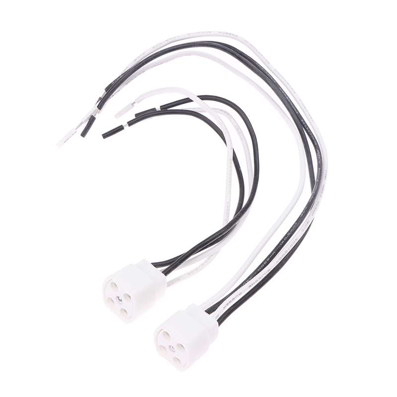 G10q lamphållare med 15/25cm långa kablar, ringformad lampkontakt, 4- stifts lampsockel, isolerande rör, ultraviolett ljus, lampsockel