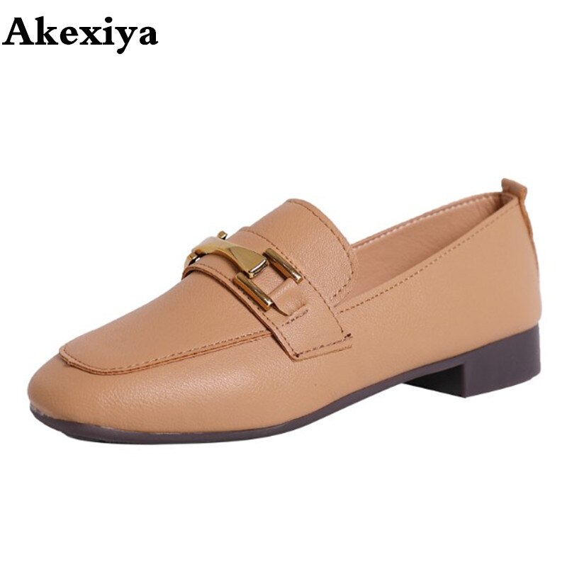 vrouwen platte schoenen herfst instappers dames platte schoenen pu leer zachte bodem vrouwelijke schoenen