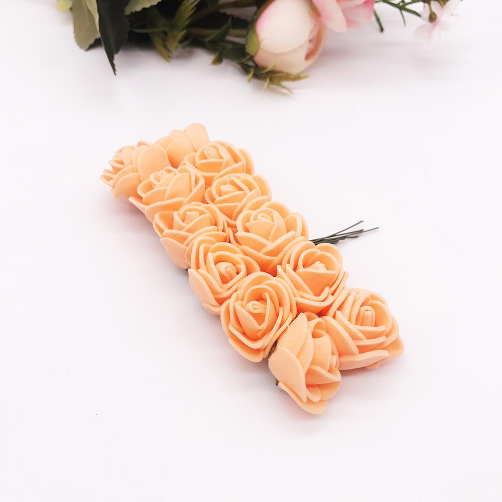 144 stück Günstige künstliche blumen Mini schaum Teddy bär von rosen Strauß Vase für Heimat Dekor hochzeit dekorative blume kranz: 3