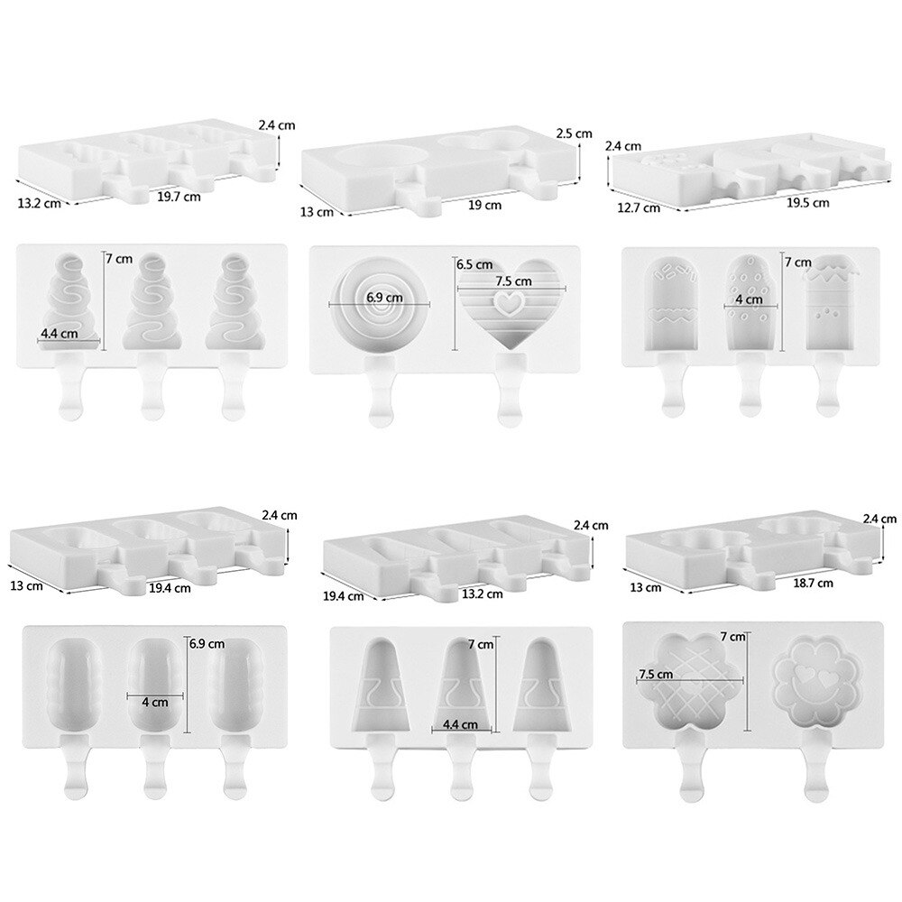 Baking Mini Ice Cream Molds,Silicone Popsicle Molds Cake,Cakesicle Mold for DIY Ice Pops,Oval,8-Cavity，4-Cavity