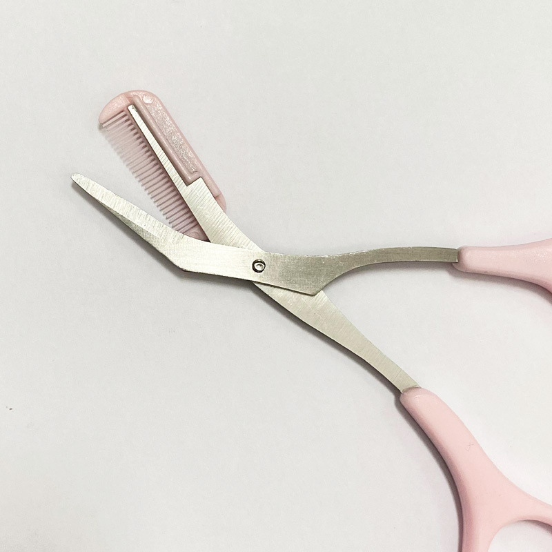 Augenbrauen-Trimm messer Augenbrauen-Gesichts rasierer für Frauen Beruf elle Augenbrauen schere mit Kamm-Brauenschneider-Schaber accesso