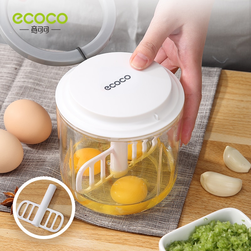 ECOCO Manual Food Chopper Pull Onion Chopper Large Vegetable Processor Blender Mincer Mixer for Egg Meat Salad Fruit Pesto Puree