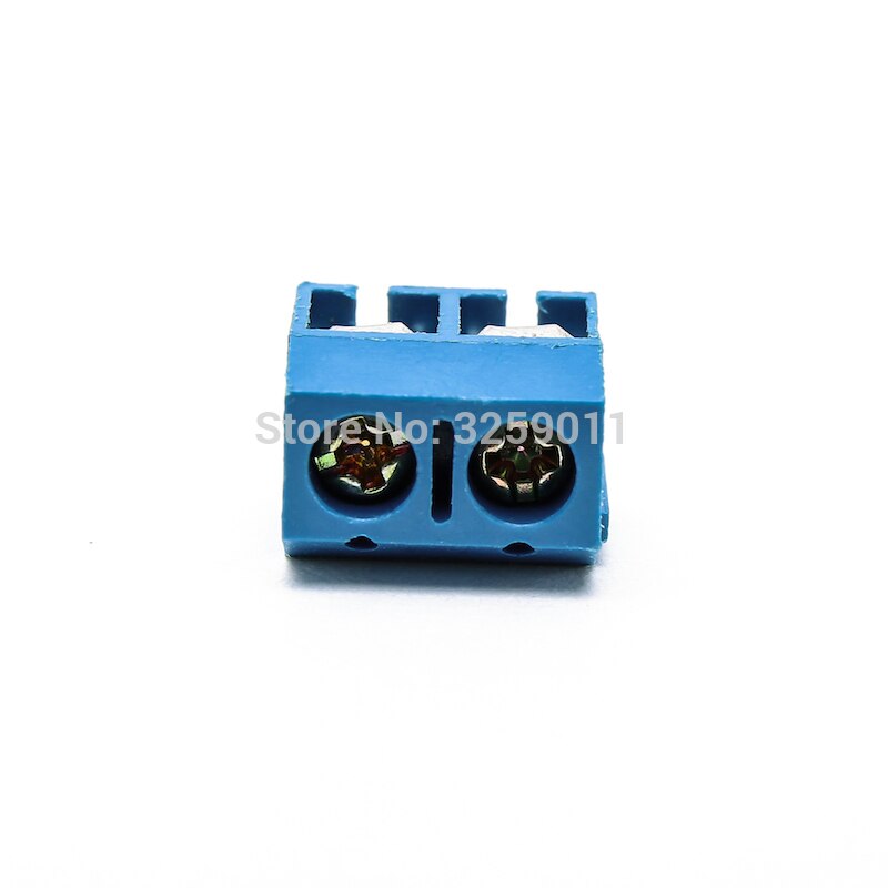 10PCS Small Electrical Connectors KF 301-2P Blue Iron 5.0mm Straight Pin PCB Screw Terminal Block Connector