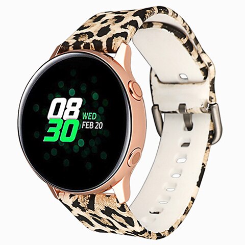 Watch Band Per Garmin Forerunner 245/645 Silicone Flora Cinghia Per Garmin Vivoactive 3 Correa Per Samsung Gear Sport 20 millimetri: Leopard / L