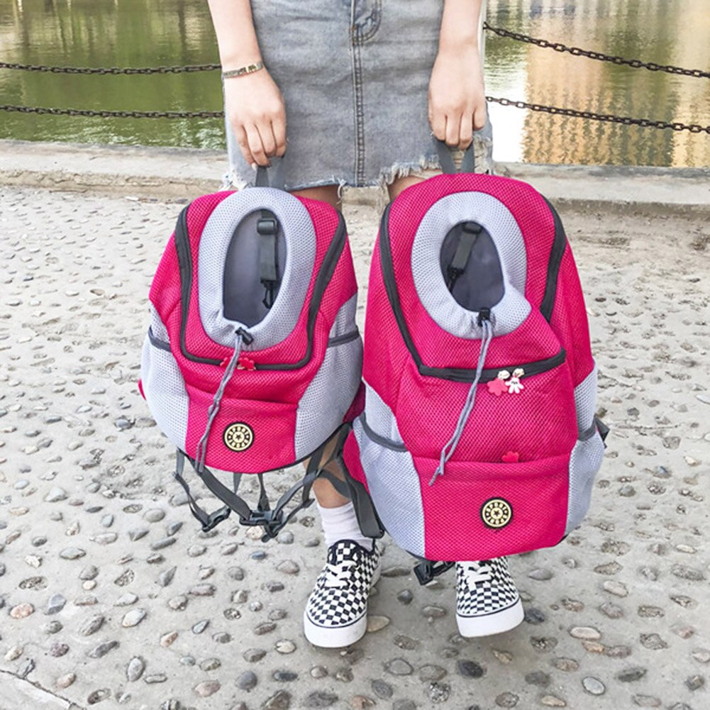 Tragbare Haustier Hund Träger Tasche Atmungsaktiv Oxford Tuch Kopf aus Vorderseite Haustier Träger Tasche Rucksack Breiten Trägern Haustier Rucksack