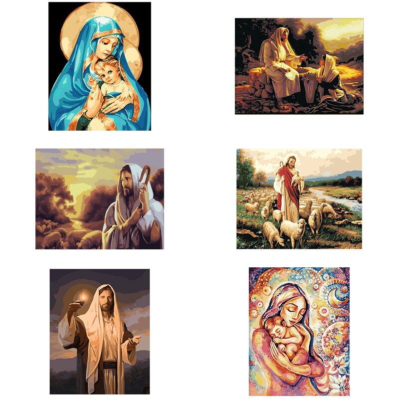 Custom Paint By Number For Adults DIY Unframed Decor Oil Painting By Numbers Set Pictures Canvas Painting Living Room Wall Art