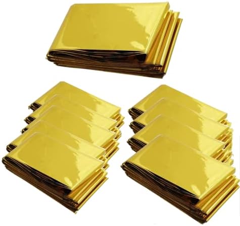 Termisk polyesterfilm för nödsituationer, överlevnadsfilt i silverguldfolie, överlevnadsset för rymdfiltar, lämplig för utomhusbruk: Grön