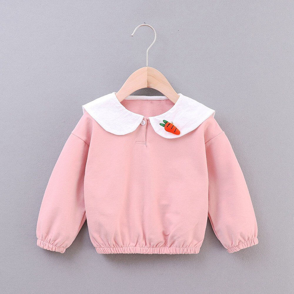 Söta hösttröjor för flickor barn baby spädbarn kartong öra långärmad sweatshirt toppar kappa ytterkläder  s9521