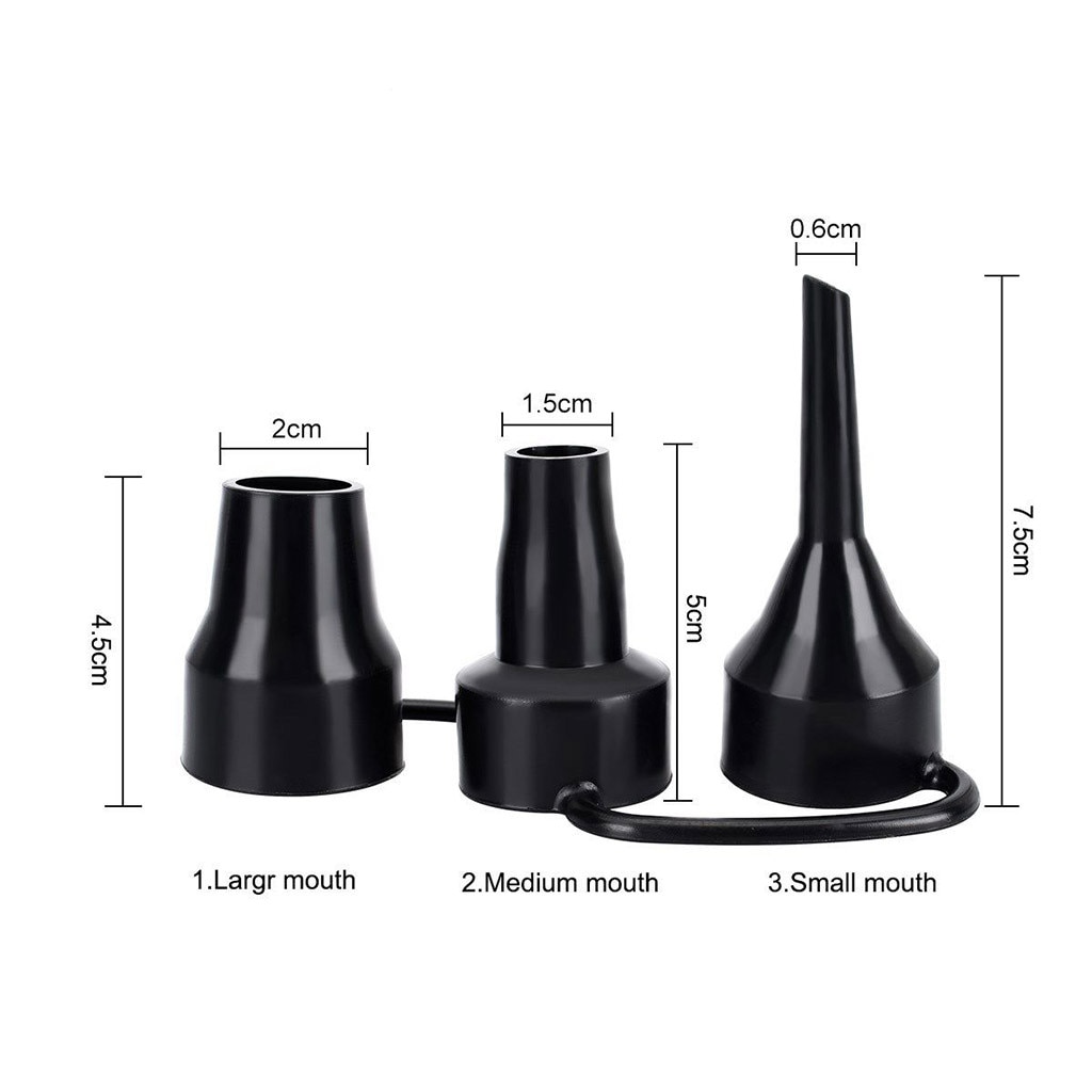 Plastic Nozzle Pump Nozzle Head Air Inflator Adaptor Replacement Nozzles 3 Sizes Vervang mondstuk