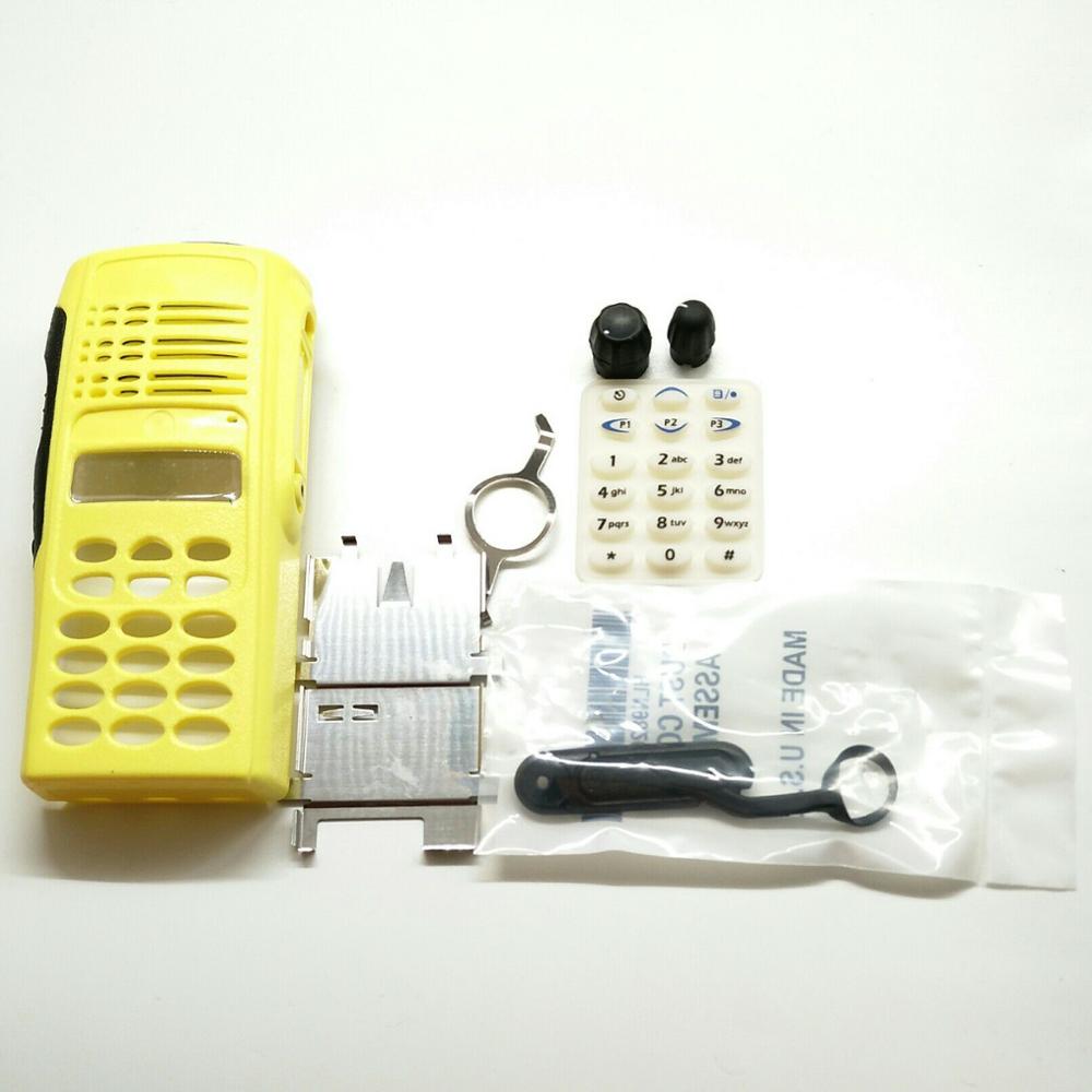 Yellow Housing Case Front Cover Shell Knob Cap Digital Keys For Motorola GP338 GP380 Two Way Radio: Default Title