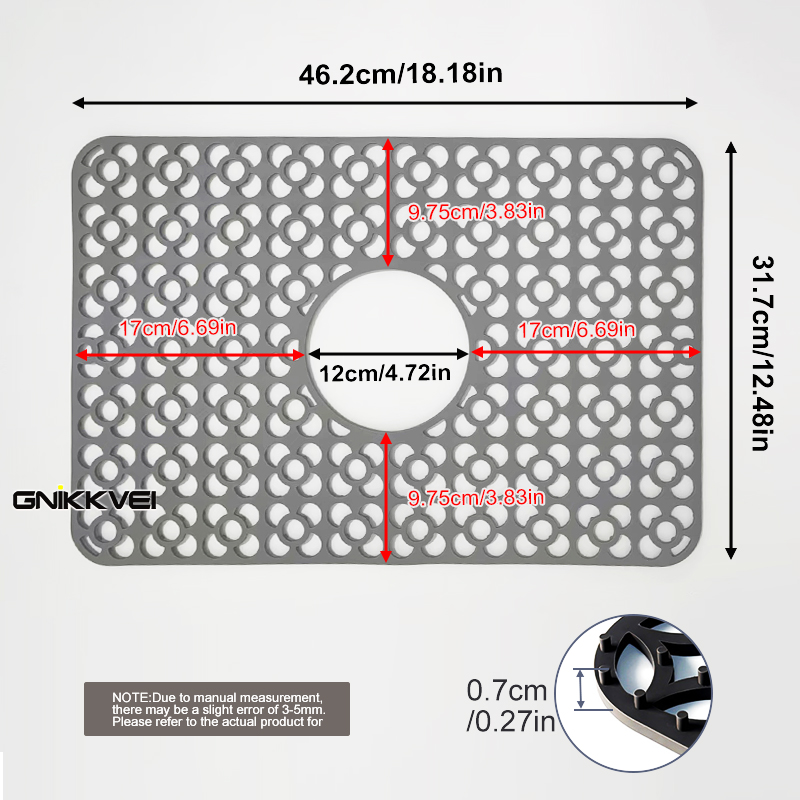 Alfombrilla de silicona para fregadero, protectores de fregadero para la parte inferior del fregadero de cocina, accesorio para fregadero de cocina, alfombrillas para secar platos resistentes al calor, alfombrilla para fregadero: Transparente